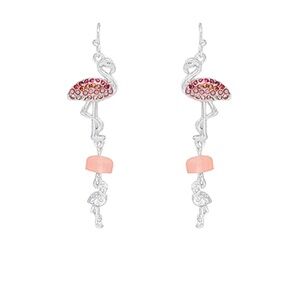 Linear Pave Flamingo Earrings